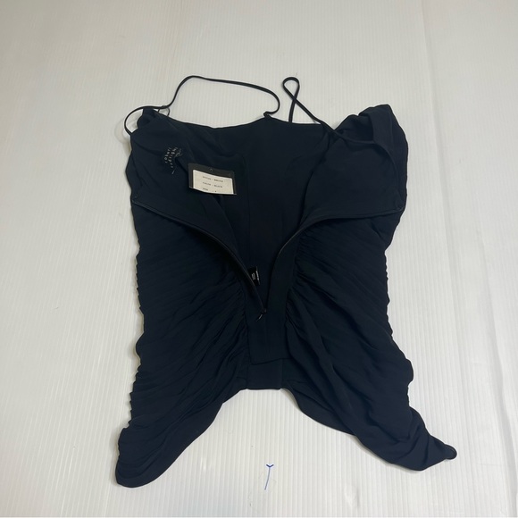 Robert Rodriguez Silk Black Ruffle Camisole Blouse - Picture 7 of 10